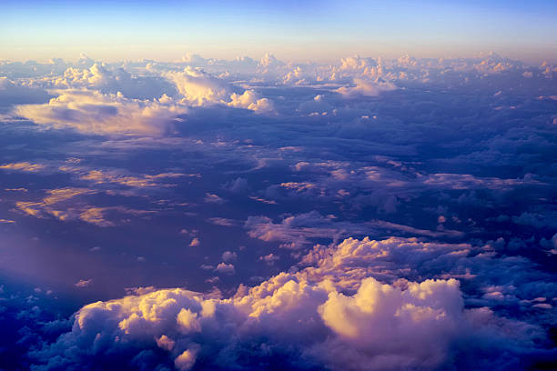 istock Unreal Purple Cloud View From Airplane 501789512