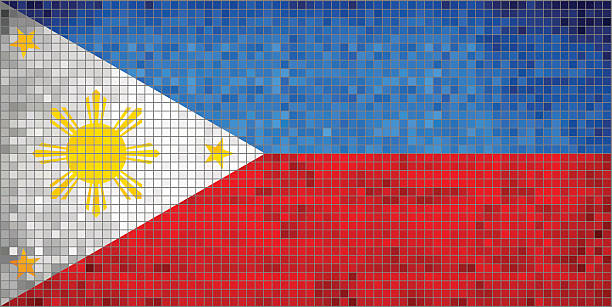 philippine flaga - philippines flag vector illustration and painting stock illustrations