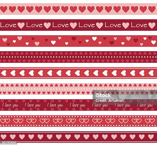 Borders With Hearts Stock Illustration - Download Image Now - Valentine's Day - Holiday, Border - Frame, Valentine Card