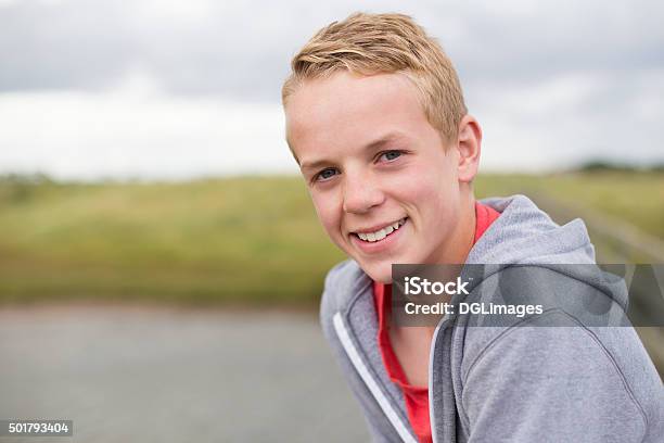 Happy Outdoor Portrait Stock Photo - Download Image Now - Teenage Boys, 14-15 Years, Portrait