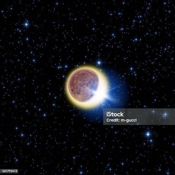 Mond Und Stars Stockfoto und mehr Bilder von Astronomie - Astronomie, Fotografie, Galaxie