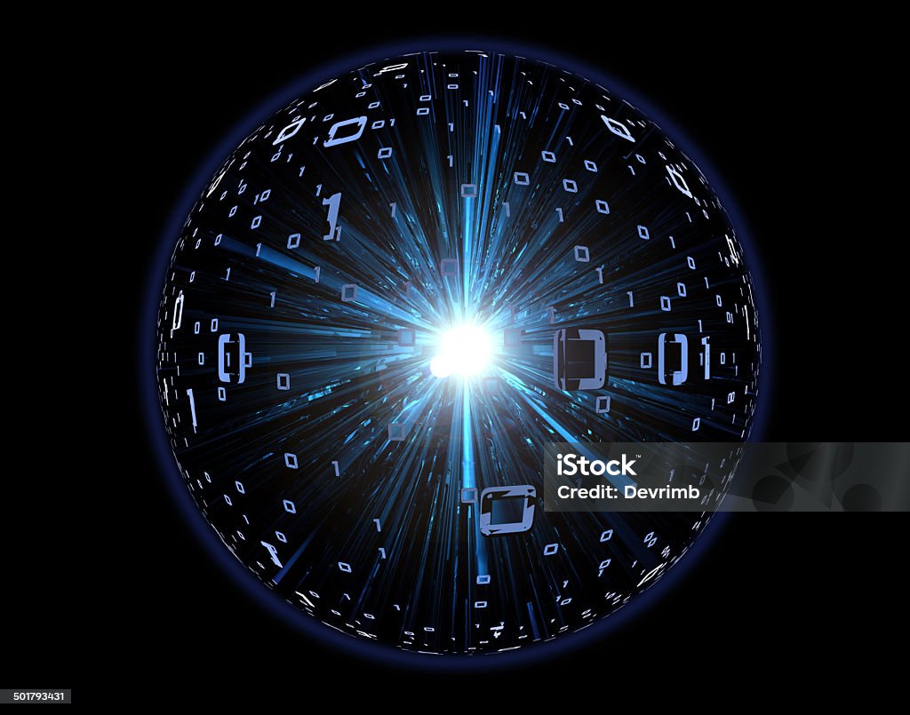 Binary Code Sphere And Future Of The Computers Stock Photo - Download ...
