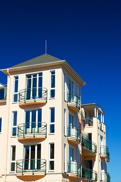 istock Modern holiday apartment building 501793799
