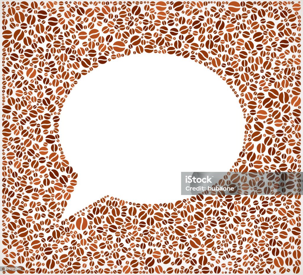 Chat di pensiero royalty-free Pattern Chicco di caffè - arte vettoriale royalty-free di Chicco di caffè tostato