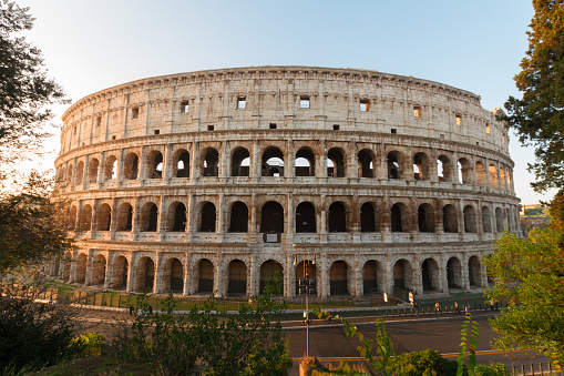 view of Colosseum building in Rome, Italy