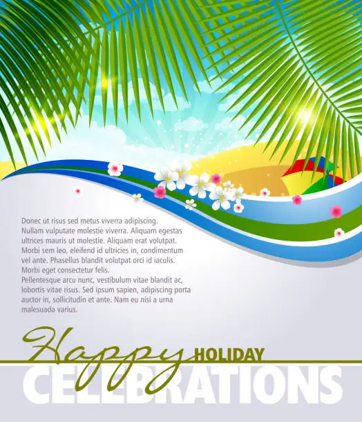 Vector illustration of Holiday Background with Copy space