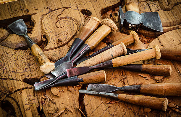 istock Tools of the woodcarver 501794819