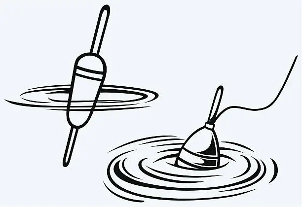 Vector illustration of Fishing float
