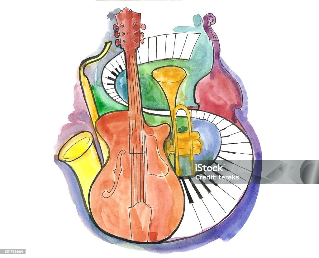 Still Life Instruments Musical Still Life Stock Illustration - Download Image Now - 2015 ...