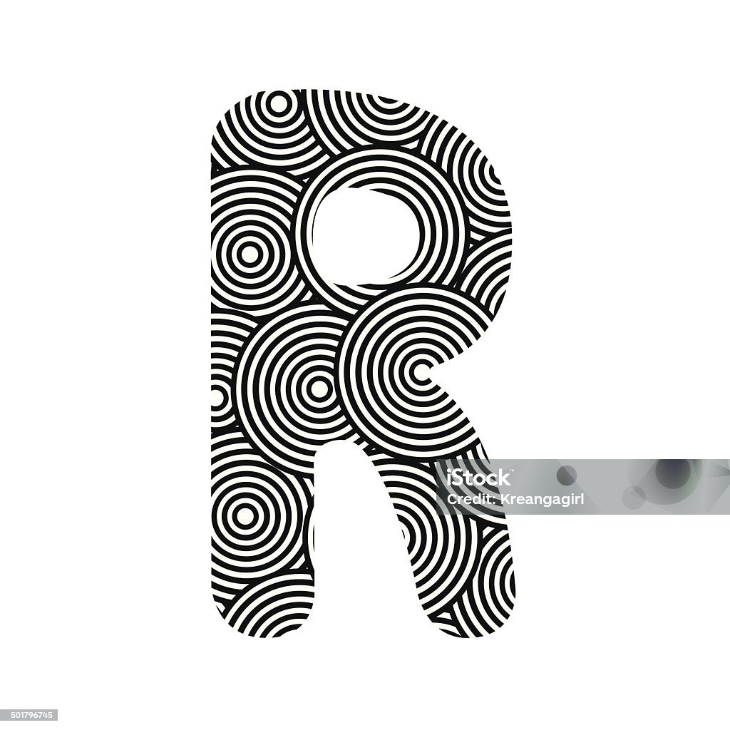 Circle R Lvector Circle Pattern Alphabet R Stock Illustration - Download Image Now ...