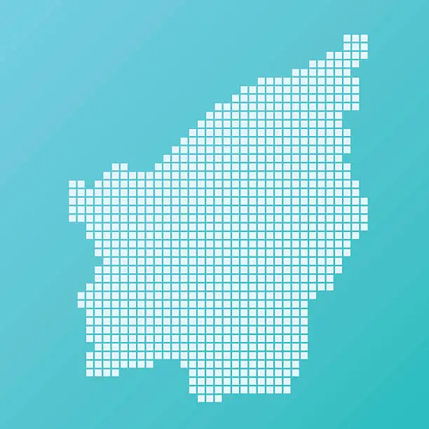 Vector illustration of San Marino Map Basic Square Pattern Turquoise