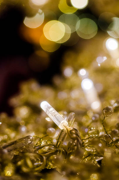 istock Golden Christmas lights 501798352