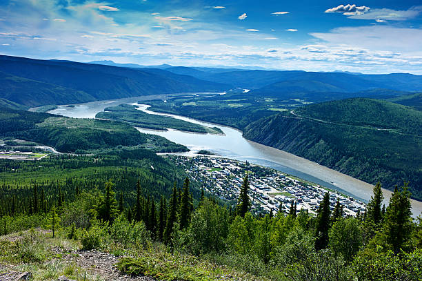 istock Dawson City and the Yukon River, Canada. 501798817