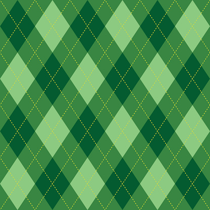 Argyle basic seamless texture green rhombus