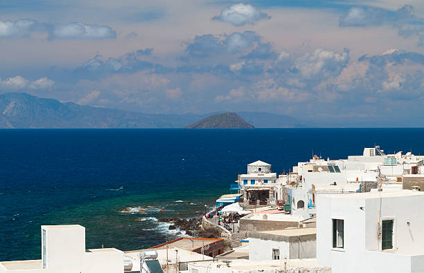 Mandraki village at Nysiros island in Greece. The \