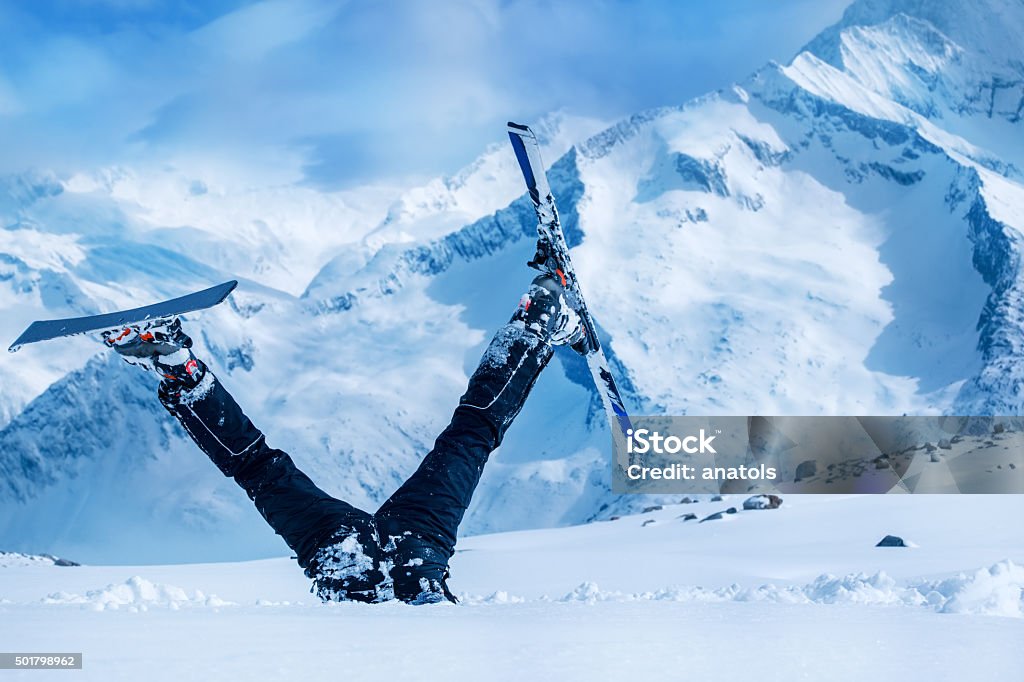 Novato Esquiador - Foto de stock de Esqui - Esqui e snowboard royalty-free