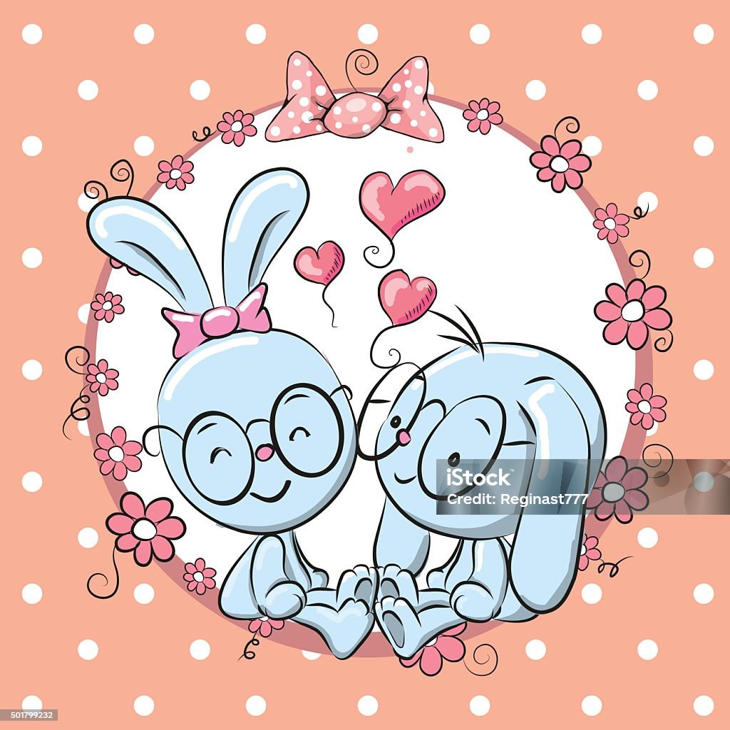 Two Rabbits Stock Illustration - Download Image Now - 2015, Animal ...