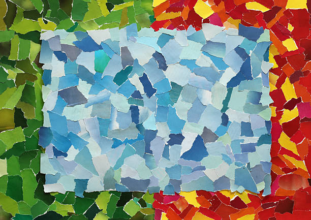 istock Sky blue texture of torn paper 501800327