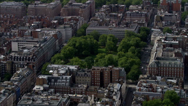 Grosvenor Square  - Aerial View - England, Greater London, City of Westminster, United Kingdom
