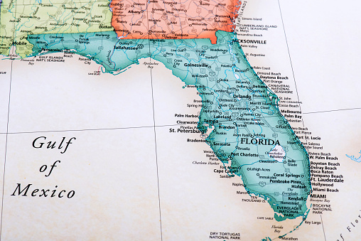 Mapa del estado de Florida en EE. UU. photo