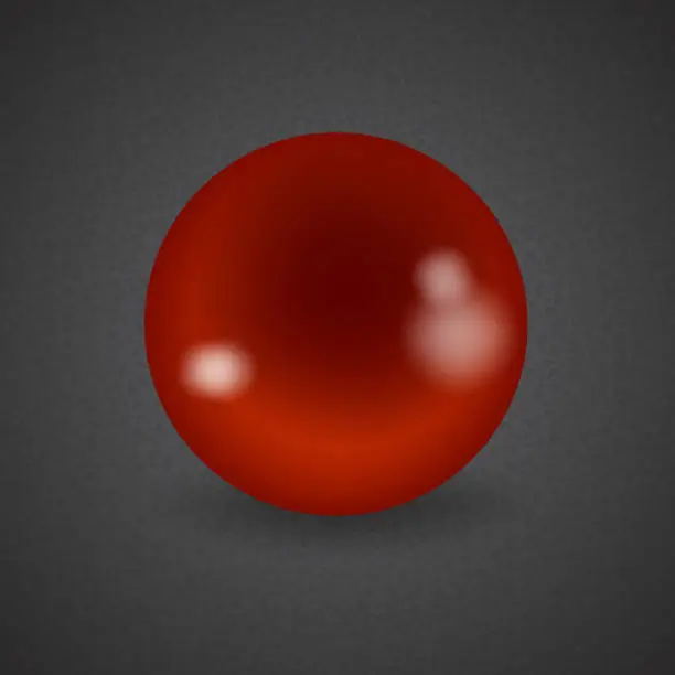 Vector illustration of burgundy ball