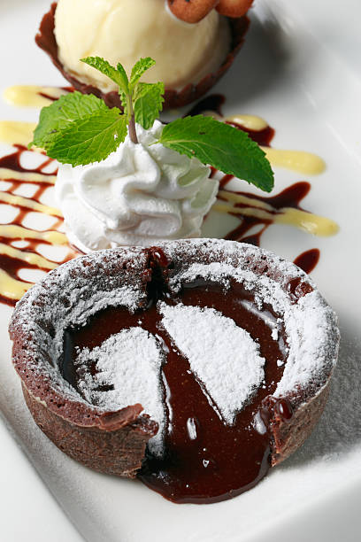istock Chocolate fondant lava cake 501815477