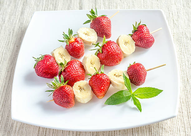 istock Fresh strawberry and banana skewers 501815491