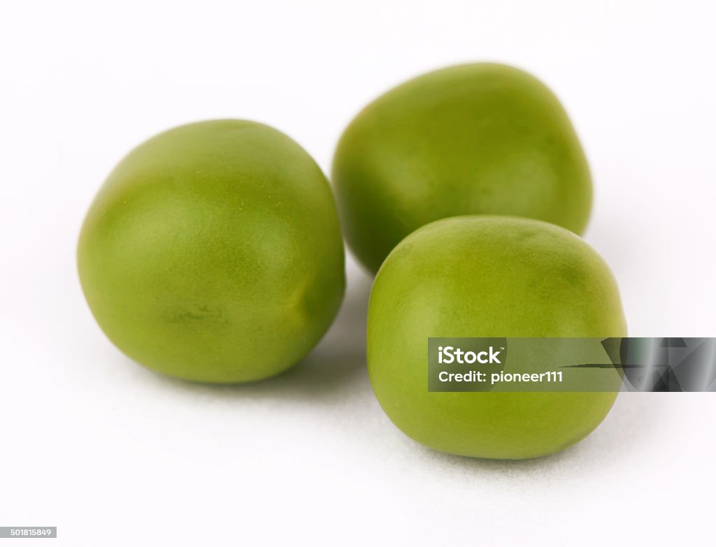green pea Fresh green pea pod on white background Agriculture Stock Photo