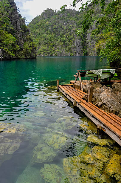 istock Very Clean and Clear lagoon lake Water next to a 501816206