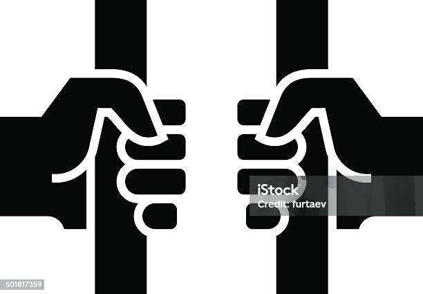 Behind Bars Icon Stock Illustration - Download Image Now - Prison Bars, Icon Symbol, Gripping