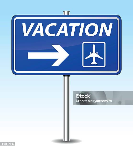Vector Vacation Sign Stock Illustration - Download Image Now - Abstract, Air Vehicle, Airplane
