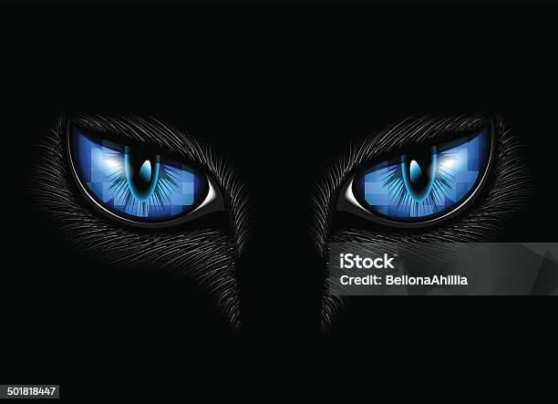 Blue Cats Eyes Stock Illustration - Download Image Now - Animal Eye, Extreme Close-Up, Abstract