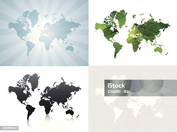 World Maps Series Stock Illustration - Download Image Now - Mappa Mundi, Africa, Asia