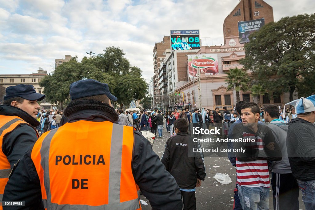 Copa do Mundo de fãs se reúnem para celebrar em Córdoba - Foto de stock de Argentina royalty-free