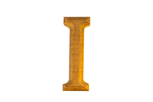 istock I Alphabet made from golden teak 501822128