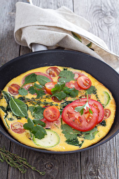istock Fresh fritatta with zucchini and tomatoes 501824646