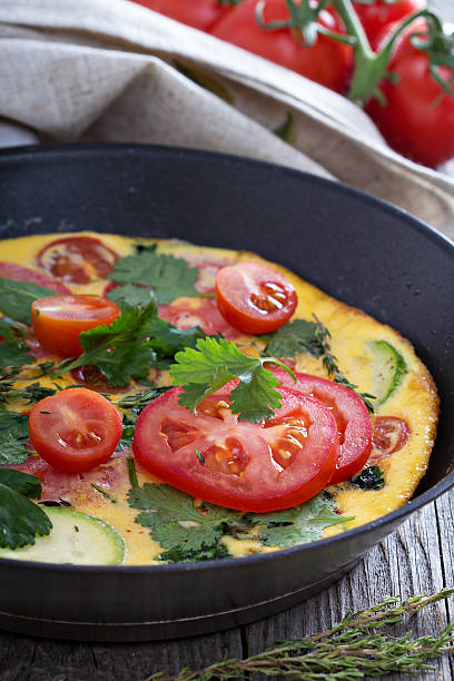istock Fresh fritatta with zucchini and tomatoes 501824674