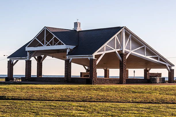 buckroe praia pavillion de hampton, virgínia - casa de jardim ou parque imagens e fotografias de stock