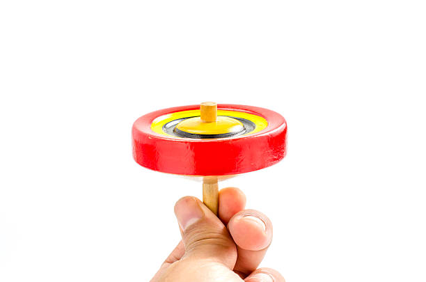 istock vintage wooden spinning top toy 501826658