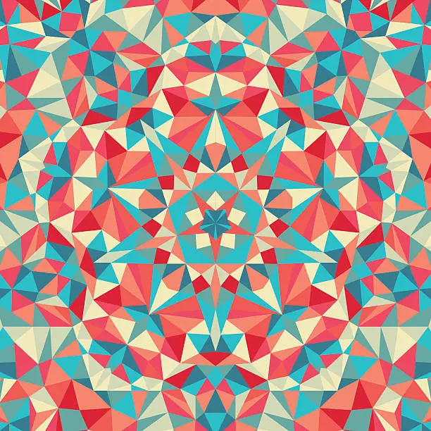 Vector illustration of Kaleidoscope geometric colorful pattern. Abstract background