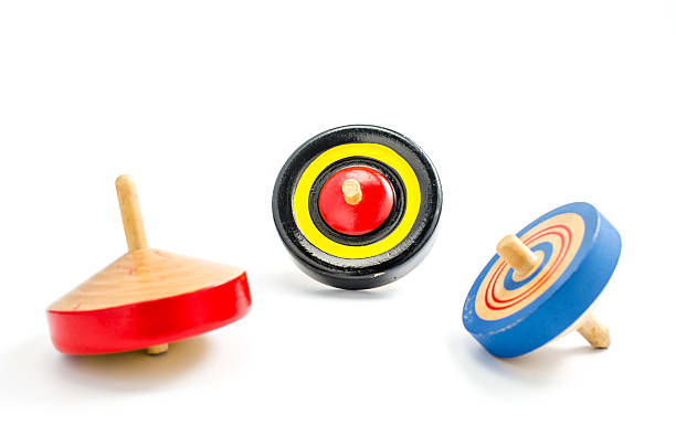 istock vintage wooden spinning top toy 501827444