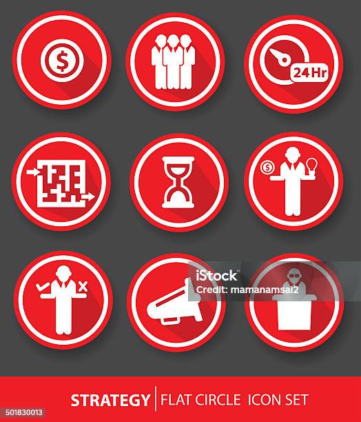 Strategy Business Concept Buttonsvector Stock Illustration - Download Image Now - Adult, Auction, Balance