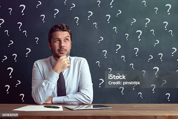 Businessman Stock Photo - Download Image Now - Question Mark, Asking, Contemplation