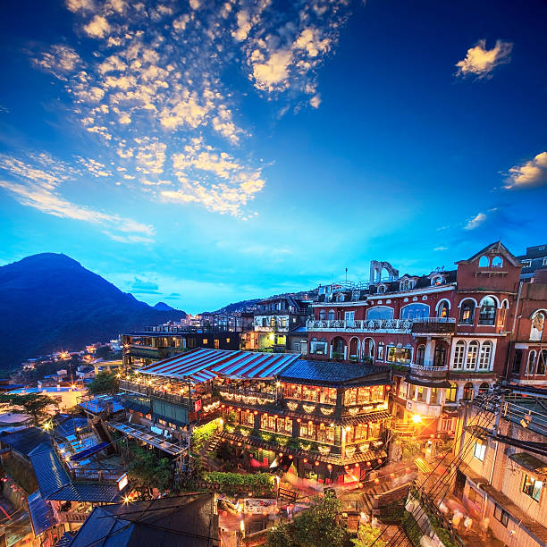 istock Hillside teahouses in Jiufen, Taiwan. 501830447