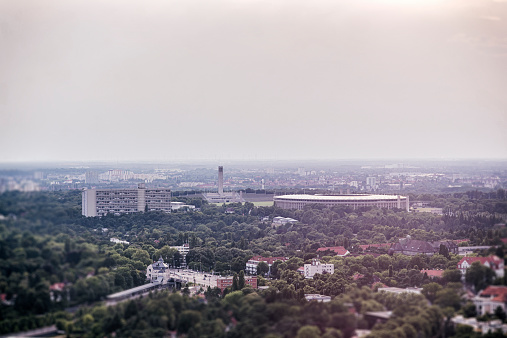 aerial photo of the olympia  stadium, berlin germany