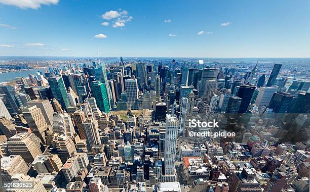 New York Skyline In The Morning Stock Photo - Download Image Now - New York City, Aerial View, Architecture