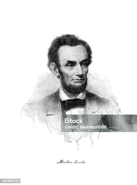 Abraham Lincoln Engraving Stock Illustration - Download Image Now - Abraham Lincoln, Portrait, Presidents Day