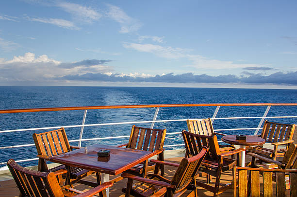 istock Seating on the outdoor deck of a cruise ship. 501831949