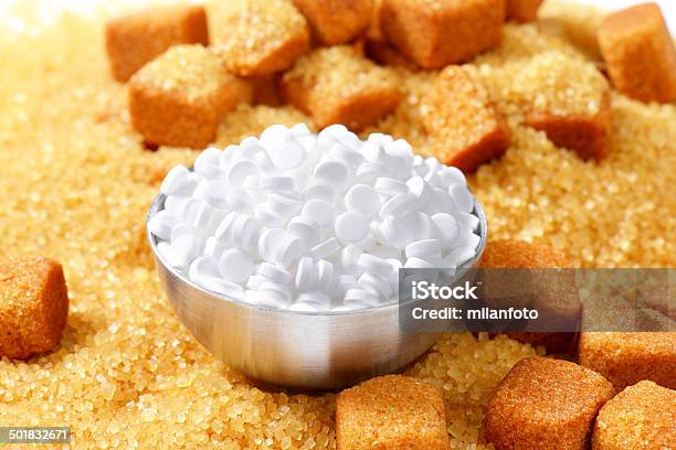 Sugar And Sweetener Stock Photo - Download Image Now - Artificial, Bowl, Brown