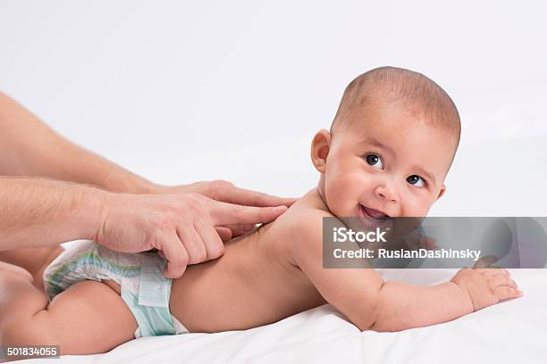 Babys Massage Stock Photo - Download Image Now - Baby - Human Age, Massaging, Multiracial Person